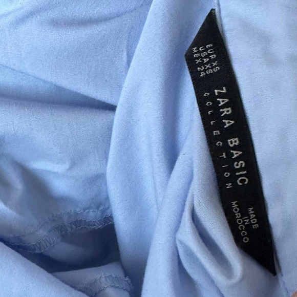 Zara blue button down romper - Picture 7 of 8